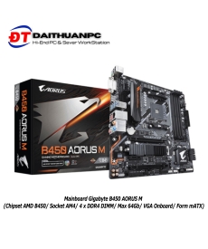 Main Gigabyte B450 AORUS M (Chipset AMD B450/ Socket AM4/ VGA onboard)- Hàng chính hãng