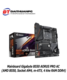 Mainboard Gigabyte B550 AORUS PRO AC (AMD B550, Socket AM4, ATX, 4 khe RAM DRR4)