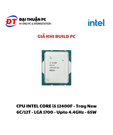 CPU Intel Core i5-12400F Tray NEW (LGA 1700, Upto 4.4Ghz, 6C/12T)