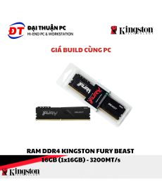 RAM Kingston Fury Beast 16GB (1x16GB) DDR 4 - 3200MT/s (Giá khi Build PC)