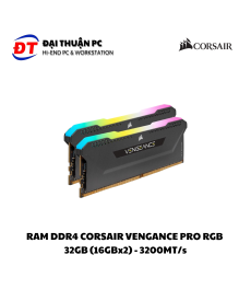 RAM Corsair VENGEANCE RGB 32GB (2x16GB) DDR4 3200MT/s